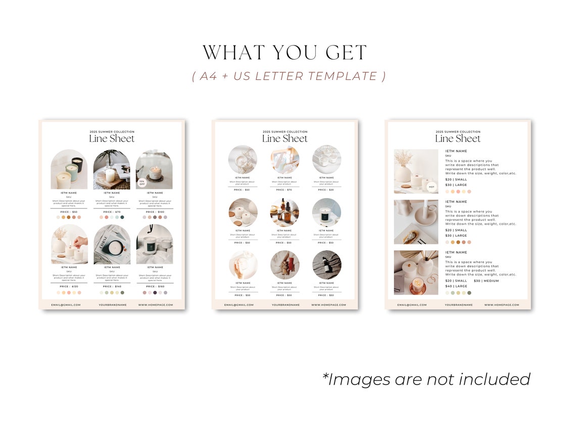 Editable Line Sheet Catalog Template Wholesale Bundle Canva Etsy Canada