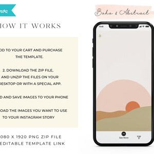 10 Boho Instagram Story Template Canva Editable Blank - Etsy