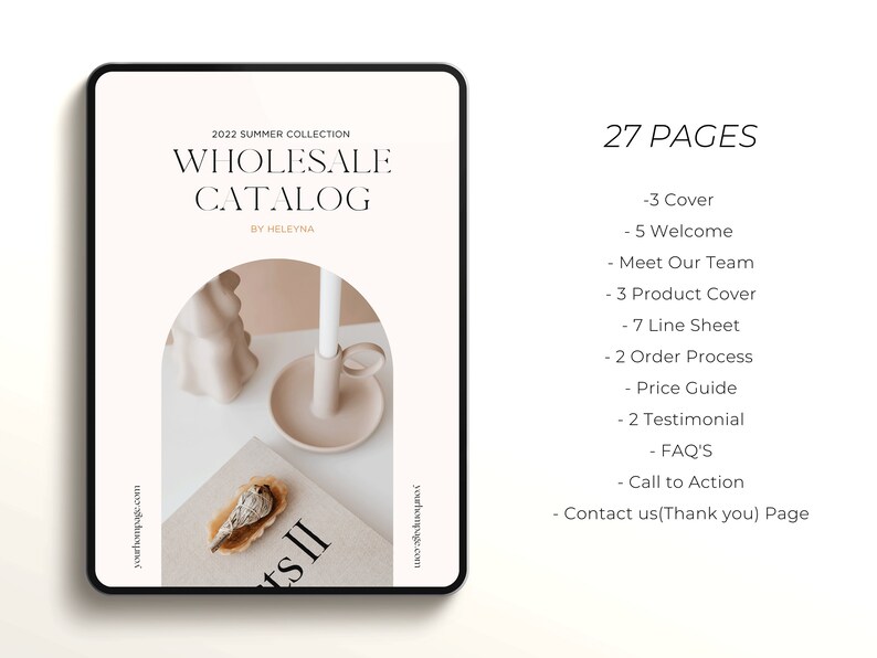 Wholesale Line Sheet for Canva Template Editable Wholesale Etsy