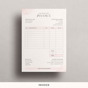 Editable Order Form Template Bundle Canva Printable Invoice A4, US ...