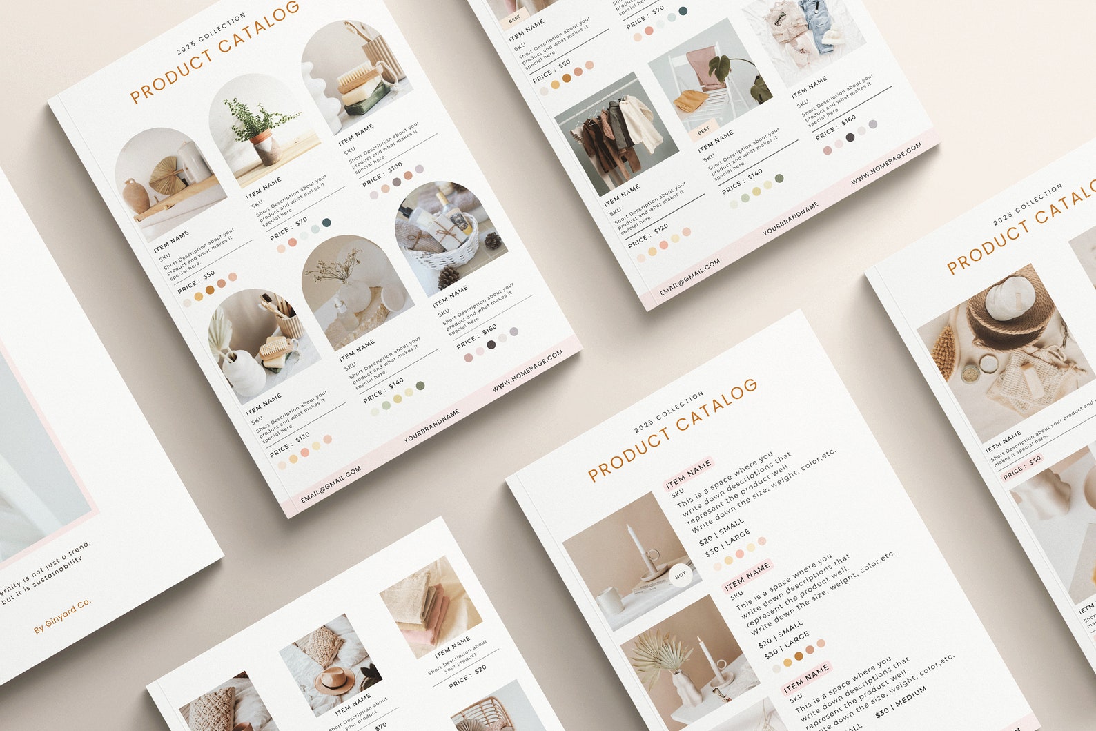 Wholesale Product Catalog Template Canva Editable Simple Etsy