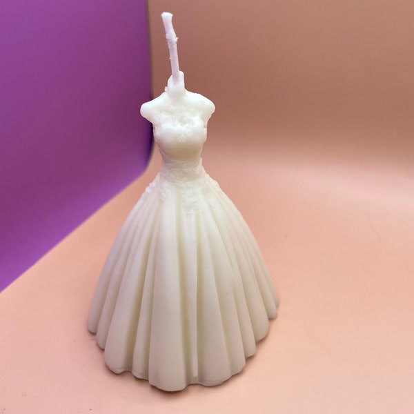 Bridal Dress Candle | Princess Dress Candle | Cute Gift Idea | Bridesmaid Gift | handmade Candle