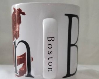 BOSTON Coffee Mug, Starbucks Coffee Mug, Jumbo Mug, City Mug, Collectable Mug