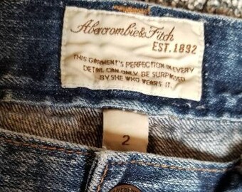 Jean's, Abercrombie Jeans,  Size 2, Blue Jeans,  Women's Jeans,  Junior Jeans,  Girls Jeans,  Designer Jeans, Abercrombie and Fitch