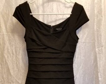 Women's Dress,  Black Dress,  Little Black Dress, Evening Dress,  Professional Dress,  Designer Dress,   White Black,  Size 0, New