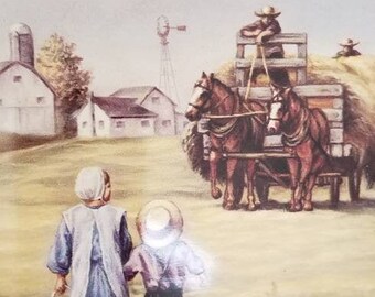 Lancaster County Amish, Collectables, Vintage Collection, Tin, Amish Harvest, Pennsylvania, Elizabethtown, Tin Collectables, Simon's C