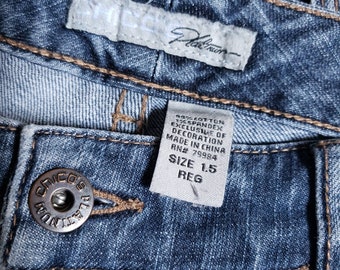 Jeans, Vintage jeans, Designer Jeans, Women's Jeans, Junior Jeans, ladies jeans,  chico jeans,  platinum jeans,  blue jeans, size 1.5 jeans