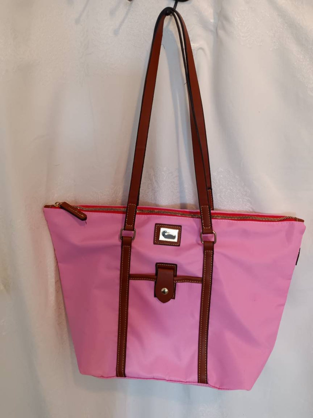 Tote, Bag, Vintage Bag, Designer Bag, Designer Tote, Pink  display picture 2