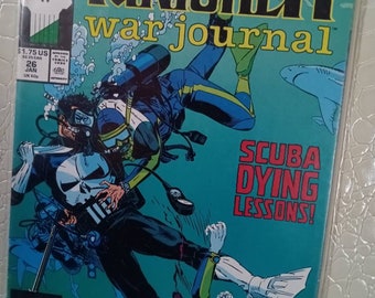 Comic books, marvel comics, vintage marvel, comics, the punisher, scuba dying lessons, Jan 26,