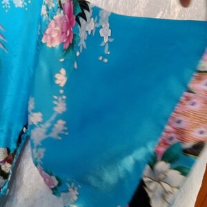 Lingerie, robe, peacock robe, women's accessories, junior accessories, vintage lingerie, kimono, peacock kimono, women's kimono, junior kimo image 7