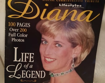Diana, revista vintage Diana, vida de una leyenda, revista de estilos de vida, William y Harry, príncipe William, príncipe Carlos, princesa Diana,