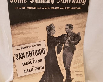 Some Sunday morning, san Antonio,  Vintage Sheet Music, Collectables, Vintage, music, Vintage Collectables,  errol flynn
