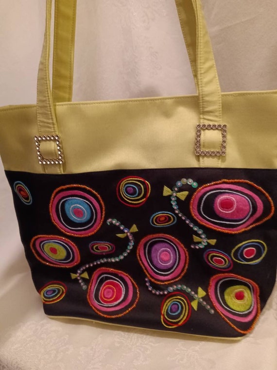Bag, vintage bag, designer bag, Jazzed, silk bag,… - image 1