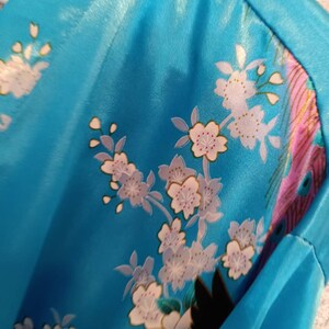 Lingerie, robe, peacock robe, women's accessories, junior accessories, vintage lingerie, kimono, peacock kimono, women's kimono, junior kimo image 4