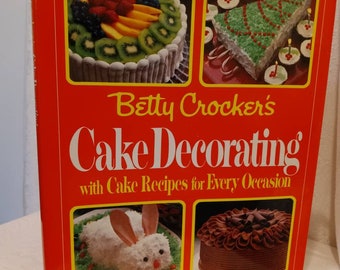 Decoración de pasteles de Betty Crocker con recetas para cada ocasión, libro de cocina de pasteles, libro de cocina vintage de Betty Crocker, decoración de pasteles, receta de pasteles