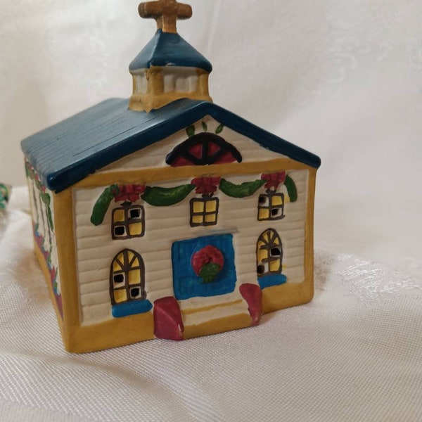 Sugar Creek county, vintage church, Dickens collection, Dickens collectables, lighted church, porcelain lighted houses, village church, Chri