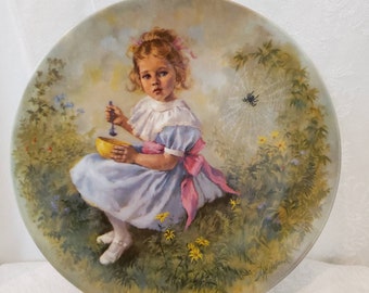 Little Miss Muffet, Vintage plate, mother goose, john Mc Clelland, Collectables, Vintage, limited edition n children's plate collectio