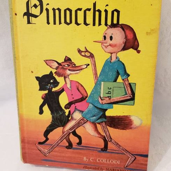 Pinocchio, Companion Library, King Arthur, vintage book, children's classic books, Grosset and Dunlap, children's stories