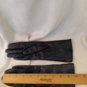 Gloves, vintage gloves, designer gloves, women's accessories, junior accessories, cashmere gloves, leather gloves, deep blue gloves, Grandoe image 7