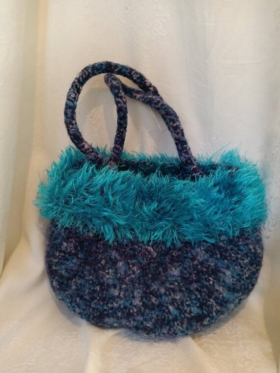 Handmade, purse,bag, vintage bag, handmade wool b… - image 8