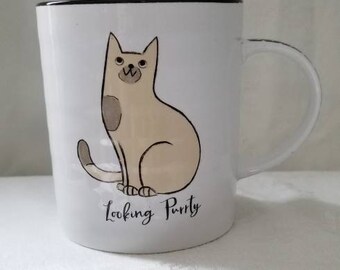 Coffee,  Tea,  Coffee Mug, Cat, Kitty, Coffee Mug, Pretty Kitty Cup,