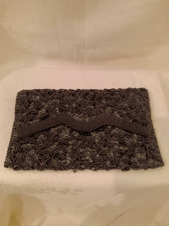 Clutch, vintage clutch, bag, evening bag, designer bag, vintage black bag, black evening bag, wedding accessories, junior accessories, women View 6