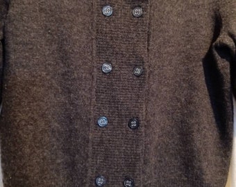 Sweater, grey sweater, women's sweater, junior sweater,wool sweater, Tweeds merino wool grey sweater, size Medium wool sweater,