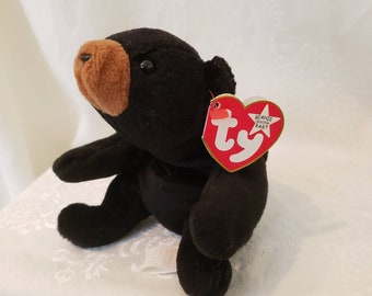 Beanie Babies, Vintage Beanie Babie,  Blackie, Collectables, Toys, Bear Collectables, Vintage Beanie bear, rare Beanie Babies,