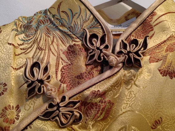 Asian dress, Asian blouse, Asian top, gold Asian … - image 1