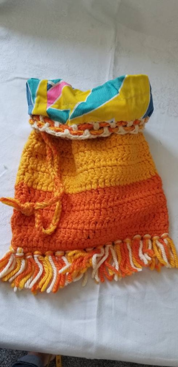 Handmade Bag, Bag, Crocheted,  Cute Bag,  Homemade,  Summer Bag, Orange Bag, Unique Bag