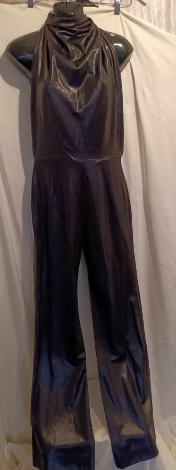Halter jumpsuit, black halter jumpsuit, sexy black ha… - Gem