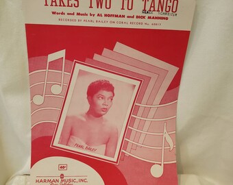 Takes two to tango, pearl Bailey,  Harmon Music, Vintage Sheet Music, music,  Sheet music,  Collectables,  Vintage Collection