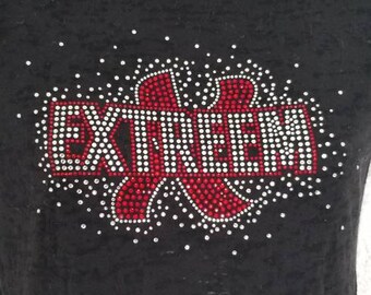 Graphic Tee,  Sparkly Tshirt,  Black Tshirt, Extreme Tee's,  Teen Tee's,  Junior T-shirt,  Women's T-shirt,  Medium Tshirt