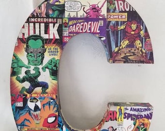 Hulk,  Marvel,  Letter C, Vintage,  Collectables,  Wall Hanging,  Comics, Vintage Comics,  Marvel Comics