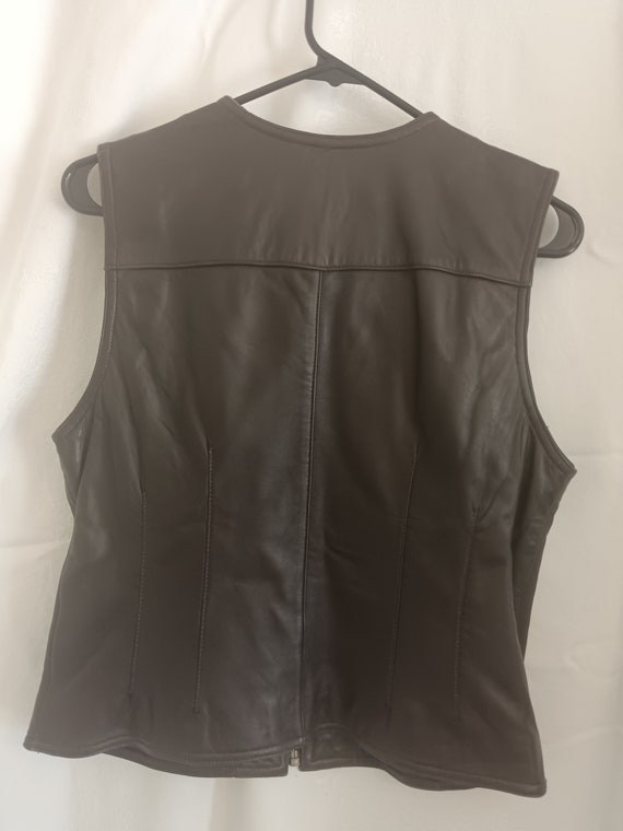 Vest, leather vest, designer vest, brown leather … - image 7