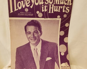 Perry Como, I love you so much it hurts,  Vintage Sheet Music,  music, Sheet music, Collectables, music collection