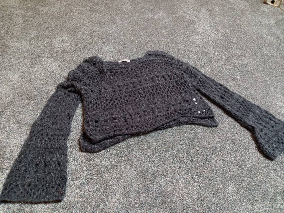 Sweater, designer sweater, Hollister sweater, grey sweater, women's sweater, junior sweater, grey Hollister sweater, size small sweater, acc View 2