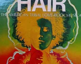 Discos, discos vintage, LP, discos de vinilo, cabello, musical, disco de vinilo de cabello original, acuario, Micheal Butler, american tribal love rock