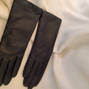 Gloves, vintage gloves, designer gloves, women's accessories, junior accessories, cashmere gloves, leather gloves, deep blue gloves, Grandoe image 2