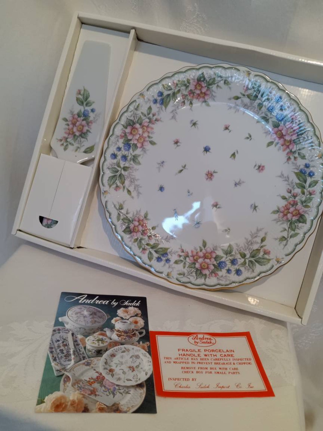 Vintage Cake Plate, Japan, Porcelain Cake Plate,andrea by Sadek, Amy