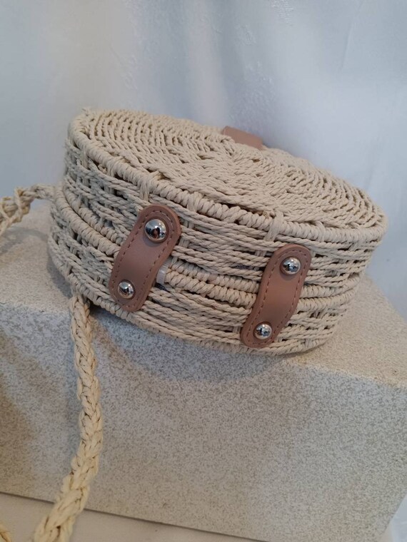 Bag, crossbody bag, basket bag, wicker basket bag… - image 2