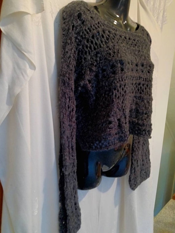 Sweater, designer sweater, Hollister sweater, grey sweater, women's sweater, junior sweater, grey Hollister sweater, size small sweater, acc View 3