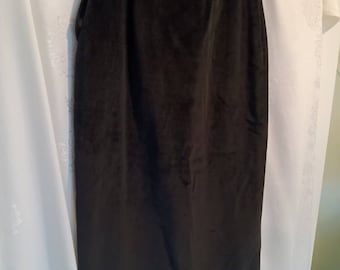 Falda vintage de diseño, falda, falda lápiz, Calvin Klein, Studio 6, falda de terciopelo negro vintage, falda de mujer, falda junior, lápiz vintage
