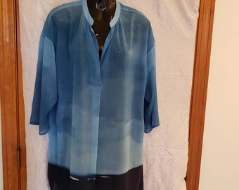 Women's blouse, size large, Designer blouse, Vintage blouse, H by Halston, ladies top, swim cover up, Vintage top, Women's accessories, shea