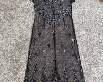 Ropa de noche, vestido, vestido negro vintage, disfraz de Halloween, vestido de cuentas, vestido negro puro, lencería, vestido negro sexy, dres de mujer