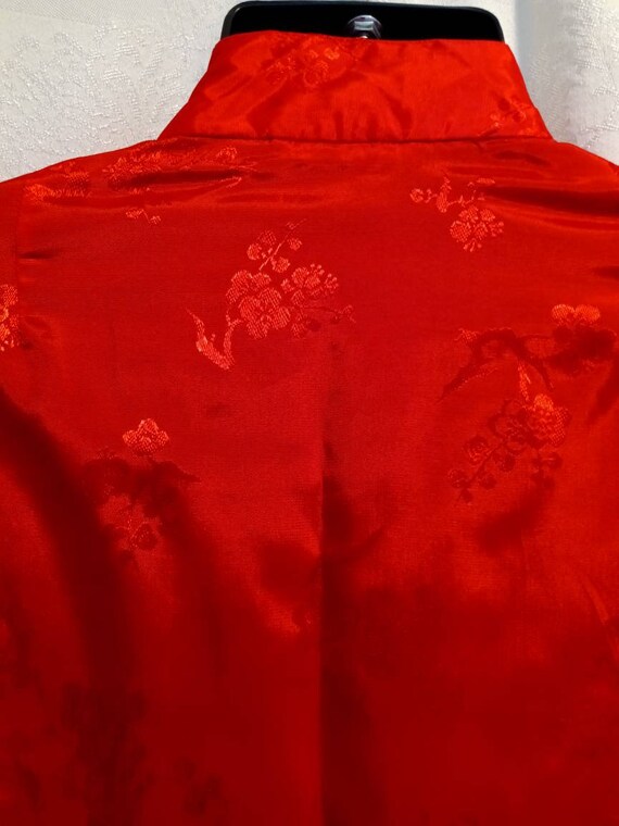 Robe, red robe, vintage robe, Asian robe, women's… - image 9