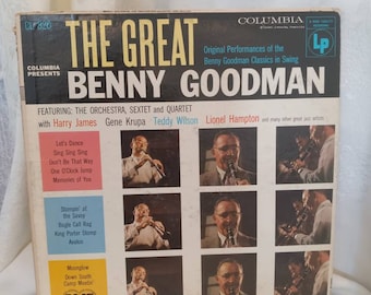 The great Benny Goodman, vintage records, collectables, vintage LP record, Vinyl record collection, swing, dance music, Benny Goodman, vinta