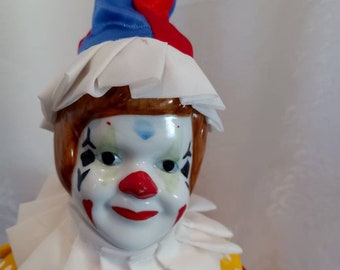 Clown, clown collection, vintage clown, circus clown, collectables, musical clown, vintage musical clown, Paradise collection, I'd like to t