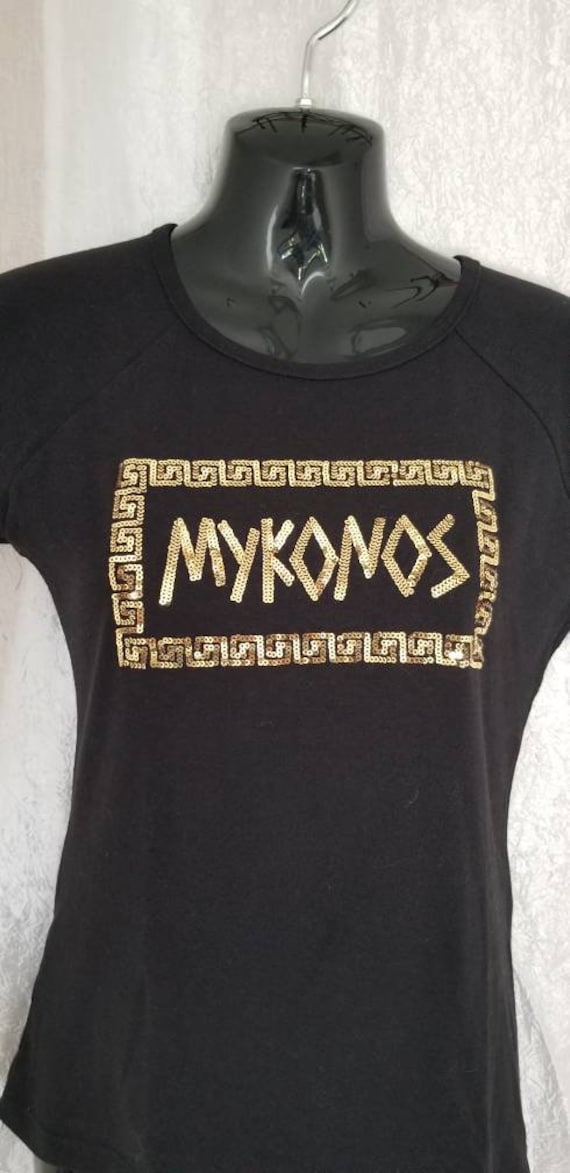 Graphic Tee,  Sparkly Tshirt,  Greece,  Mykonos,  