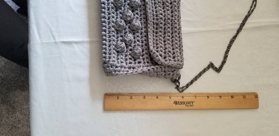 Bag, Unique Bag, Handmade Clutch,  Gray Bag,  Cro… - image 9